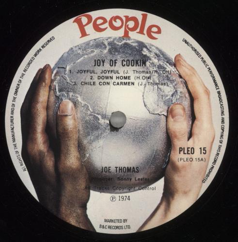 Joe Thomas (70s) Joy Of Cookin' vinyl LP album (LP record) UK JE9LPJO881824