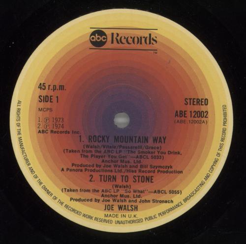 Joe Walsh Four Tracks From Joe Walsh 12" vinyl single (12 inch record / Maxi-single) UK JWL12FO240478