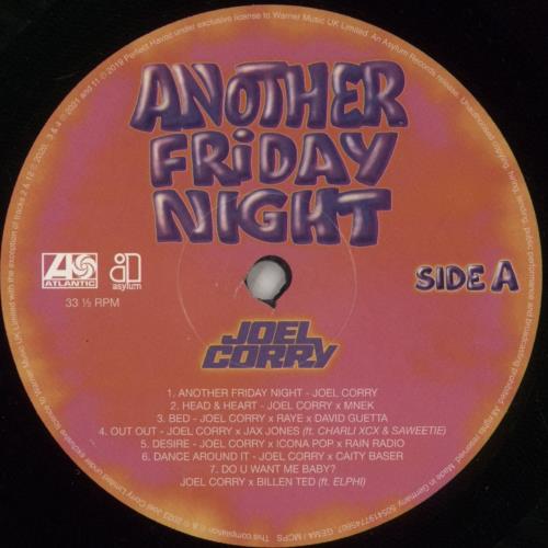 Joel Corry Another Friday Night - Autographed vinyl LP album (LP record) UK 8YWLPAN880865
