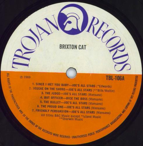 Joe's All Stars Brixton Cat vinyl LP album (LP record) UK 0OJLPBR805621