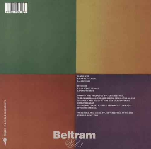 Joey Beltram Beltram Vol. 1 12" vinyl single (12 inch record / Maxi-single) UK JBL12BE855131