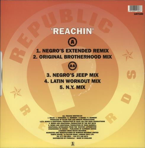 Joey Negro Reachin' 12" vinyl single (12 inch record / Maxi-single) UK JOG12RE868254