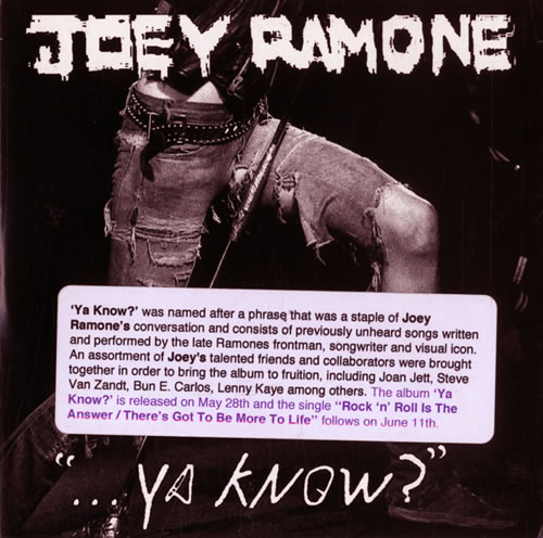Joey Ramone ...Ya Know? CD album (CDLP) UK JRACDYA579648