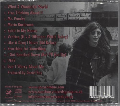Joey Ramone Don't Worry About Me CD album (CDLP) UK JRACDDO206483