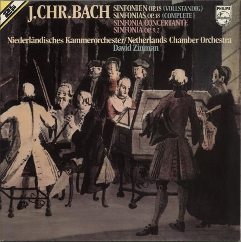 Johann Christian Bach Sinfonien Op. 18 (Vollstndig) / Sinfonia Concertante / Sinfonia Op. 9,2 - White Label Test Pressing 2-LP vinyl record set (Double LP Album) Dutch J4H2LSI873452