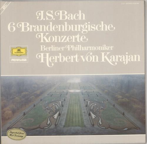 Johann Sebastian Bach 6 Brandenburgische Konzerte 2-LP vinyl record set (Double LP Album) German JHH2LBR741155