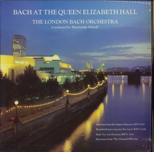 Johann Sebastian Bach Bach At The Queen Elizabeth Hall vinyl LP album (LP record) UK JHHLPBA778107