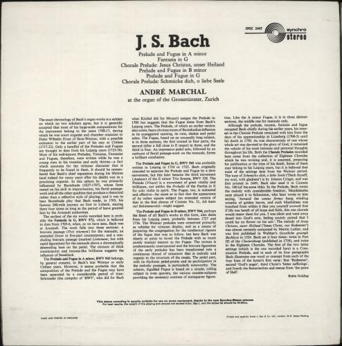 Johann Sebastian Bach Bach: Te Deum / Kindertotenlieder vinyl LP album (LP record) UK JHHLPBA863818