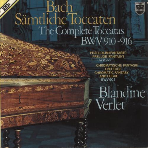 Johann Sebastian Bach Bach: The Complete Toccatas BWV 910-916 2-LP vinyl record set (Double LP Album) UK JHH2LBA861795