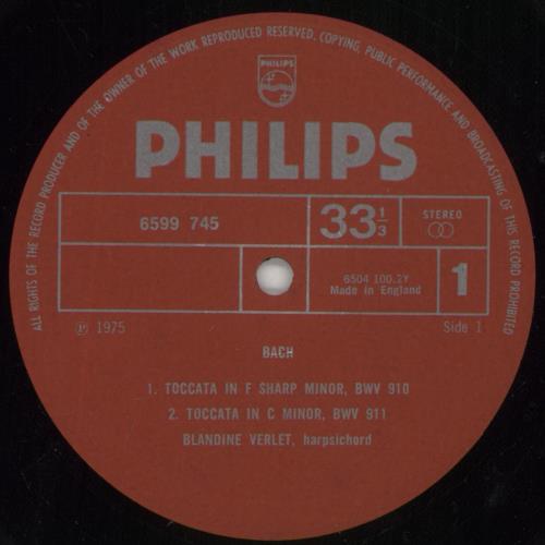 Johann Sebastian Bach Bach: The Complete Toccatas BWV 910-916 2-LP vinyl record set (Double LP Album) UK JHH2LBA861795