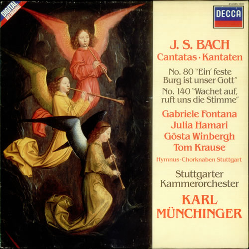 Johann Sebastian Bach Canatatas vinyl LP album (LP record) UK JHHLPCA537005