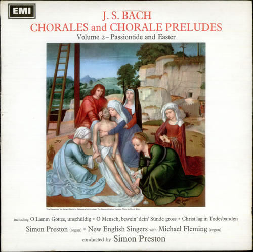 Johann Sebastian Bach Chorales and Chorale Preludes Vol. 2: Passiontide and Easter vinyl LP album (LP record) UK JHHLPCH533427