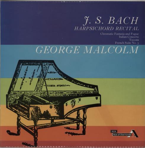 Johann Sebastian Bach Harpsichord Recital vinyl LP album (LP record) UK JHHLPHA751621