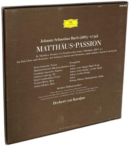 Johann Sebastian Bach Matth�us-Passion Vinyl Box Set UK JHHVXMA863709