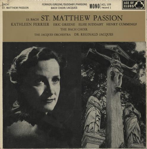 Johann Sebastian Bach St. Matthew Passion - Record 1 vinyl LP album (LP record) UK JHHLPST723423