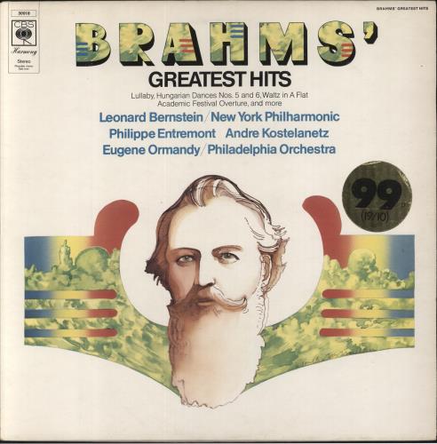 Johannes Brahms Brahms' Greatest Hits vinyl LP album (LP record) UK B10LPBR644649