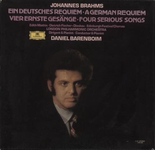 Johannes Brahms Brahms: Four Serious Songs Vinyl Box Set German B10VXBR746533