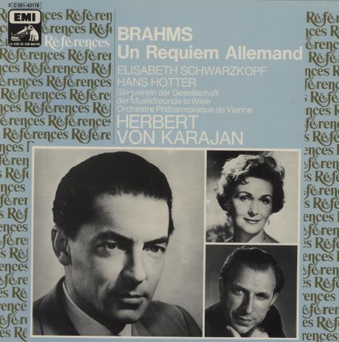 Johannes Brahms Un Requiem Allemand vinyl LP album (LP record) French B10LPUN763245