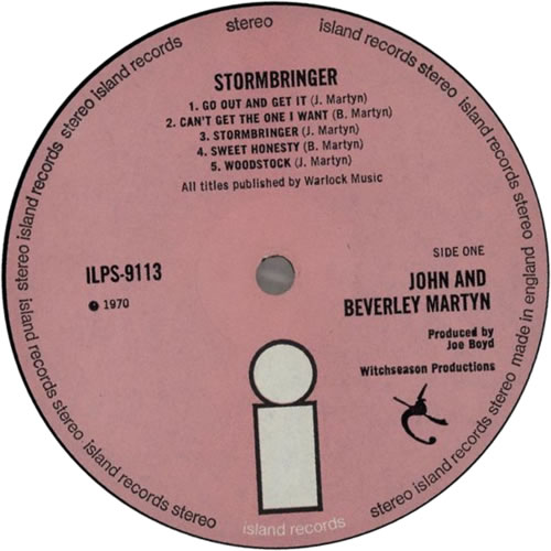 John & Beverley Martyn Stormbringer! - 1st - EX vinyl LP album (LP record) UK J3LLPST612373