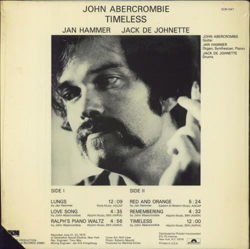 John Abercrombie Timeless vinyl LP album (LP record) German JO3LPTI796984