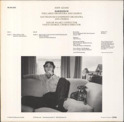 John Adams Harmonium vinyl LP album (LP record) German J3KLPHA811633