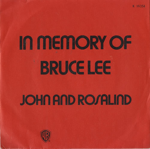 John And Rosalind In Memory Of Bruce Lee - P/S 7" vinyl single (7 inch record / 45) Dutch J&R07IN482589