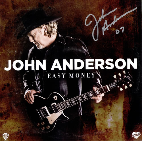 John Anderson Easy Money - Autographed vinyl LP album (LP record) US HNRLPEA480454