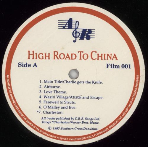 John Barry (Composer) High Road To China vinyl LP album (LP record) UK JBYLPHI637644