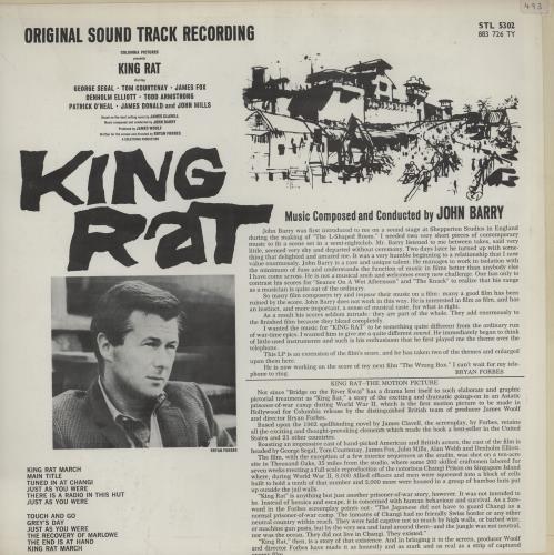 John Barry (Composer) King Rat vinyl LP album (LP record) UK JBYLPKI762362