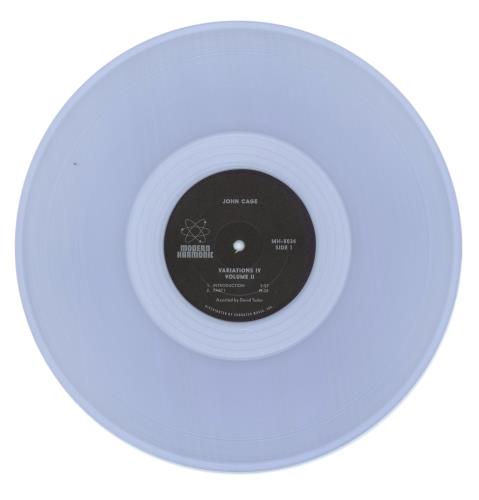 John Cage Variations IV Volume II - Clear Vinyl vinyl LP album (LP record) US JCGLPVA863913