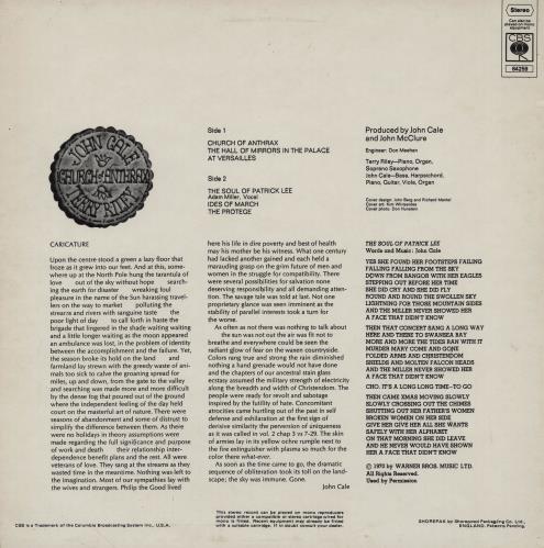 John Cale Church Of Anthrax - 1st - EX vinyl LP album (LP record) UK JCALPCH758596