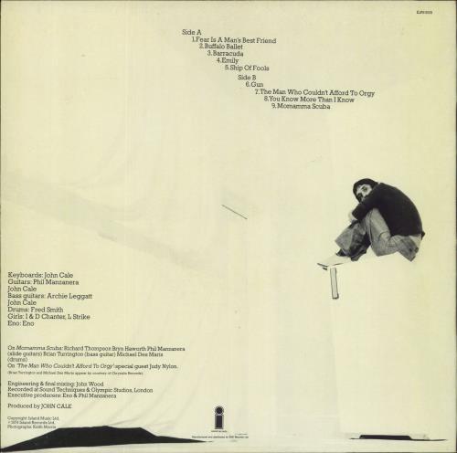 John Cale Fear vinyl LP album (LP record) UK JCALPFE519059