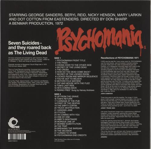 John Cameron Psychomania (Original Soundtrack) vinyl LP album (LP record) UK JTFLPPS870730