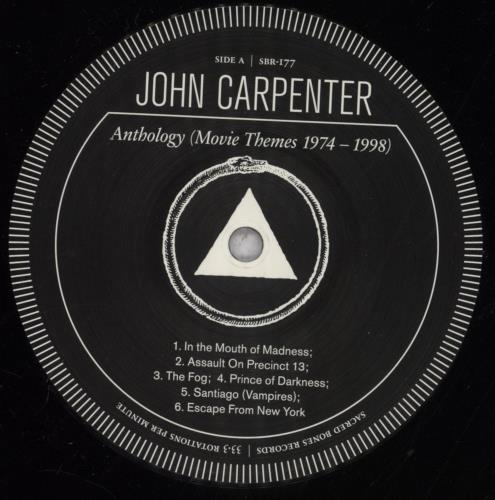 John Carpenter Anthology (Movie Themes 1974-1998) vinyl LP album (LP record) US JZVLPAN730220