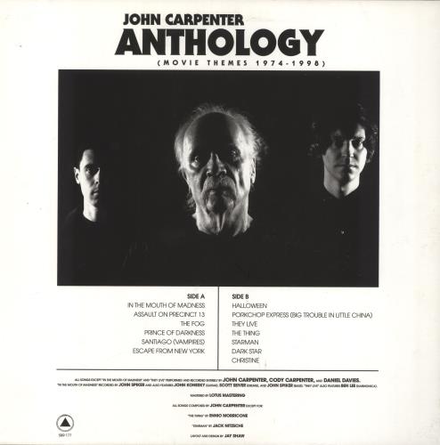 John Carpenter Anthology [Movie Themes 1974-1998] - VG vinyl LP album (LP record) US JZVLPAN826732