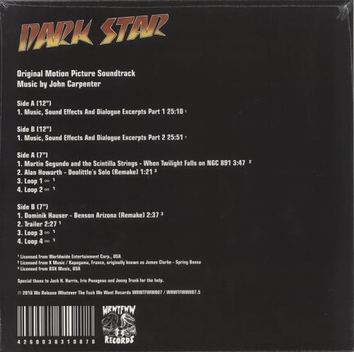 John Carpenter Dark Star [Original Motion Picture Soundtrack] - Red Vinyl + 7" vinyl LP album (LP record) Swiss JZVLPDA857085