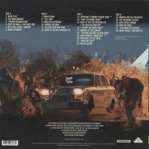 John Carpenter Escape From New York - Blue, Green and Black Marble Vinyl 2-LP vinyl record set (Double LP Album) US JZV2LES808056