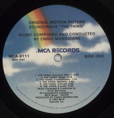John Carpenter The Thing - VG vinyl LP album (LP record) US JZVLPTH881312