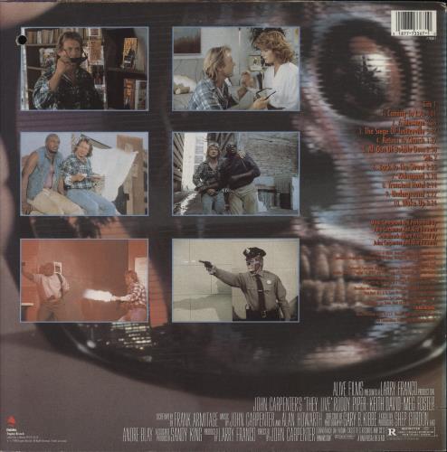 John Carpenter They Live - VG/EX vinyl LP album (LP record) US JZVLPTH856969