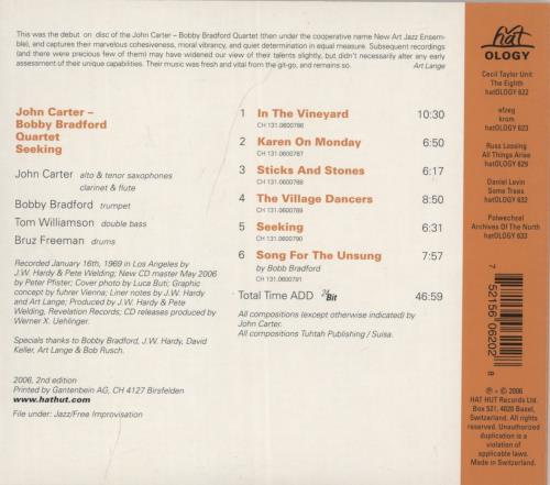 John Carter Seeking CD album (CDLP) Swiss Q4HCDSE891203
