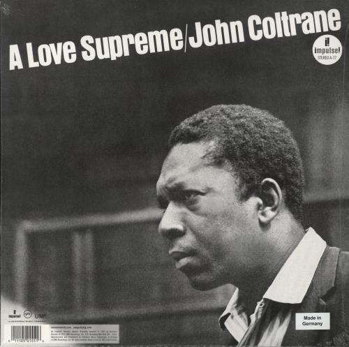 John Coltrane A Love Supreme - 180gram Vinyl - Sealed vinyl LP album (LP record) UK JCOLPAL799311