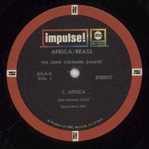 John Coltrane Africa / Brass vinyl LP album (LP record) US JCOLPAF585240