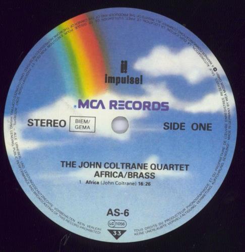 John Coltrane Africa / Brass vinyl LP album (LP record) German JCOLPAF829965