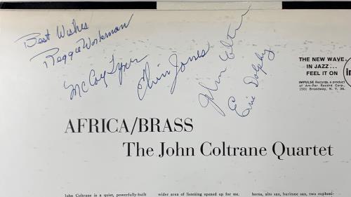 John Coltrane Africa/Brass - 1st - Fully Autographed vinyl LP album (LP record) US JCOLPAF783816
