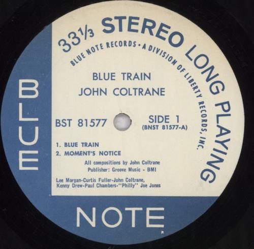 John Coltrane Blue Train vinyl LP album (LP record) US JCOLPBL839072