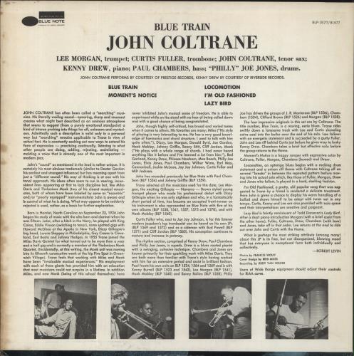 John Coltrane Blue Train vinyl LP album (LP record) US JCOLPBL839072
