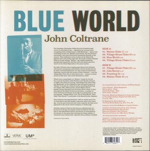 John Coltrane Blue World vinyl LP album (LP record) Dutch JCOLPBL832202