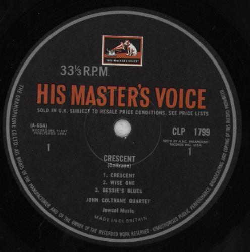 John Coltrane Crescent vinyl LP album (LP record) UK JCOLPCR836202