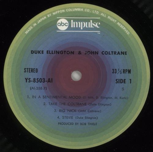 John Coltrane Duke Ellington & John Coltrane vinyl LP album (LP record) Japanese JCOLPDU494198