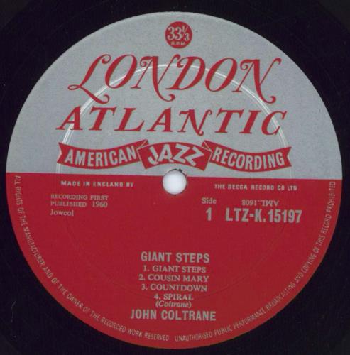 John Coltrane Giant Steps - 2nd vinyl LP album (LP record) UK JCOLPGI799508